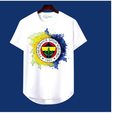 Unısex-Oversize-Beyaz-SariKanarya-Baskili-T-Shirt